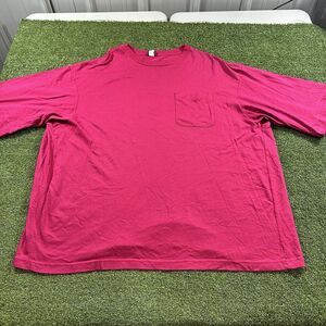 Oakton Limited Vintage Made in USA Hot Pink Short Sleeve Pocket T-Shirt 4XL